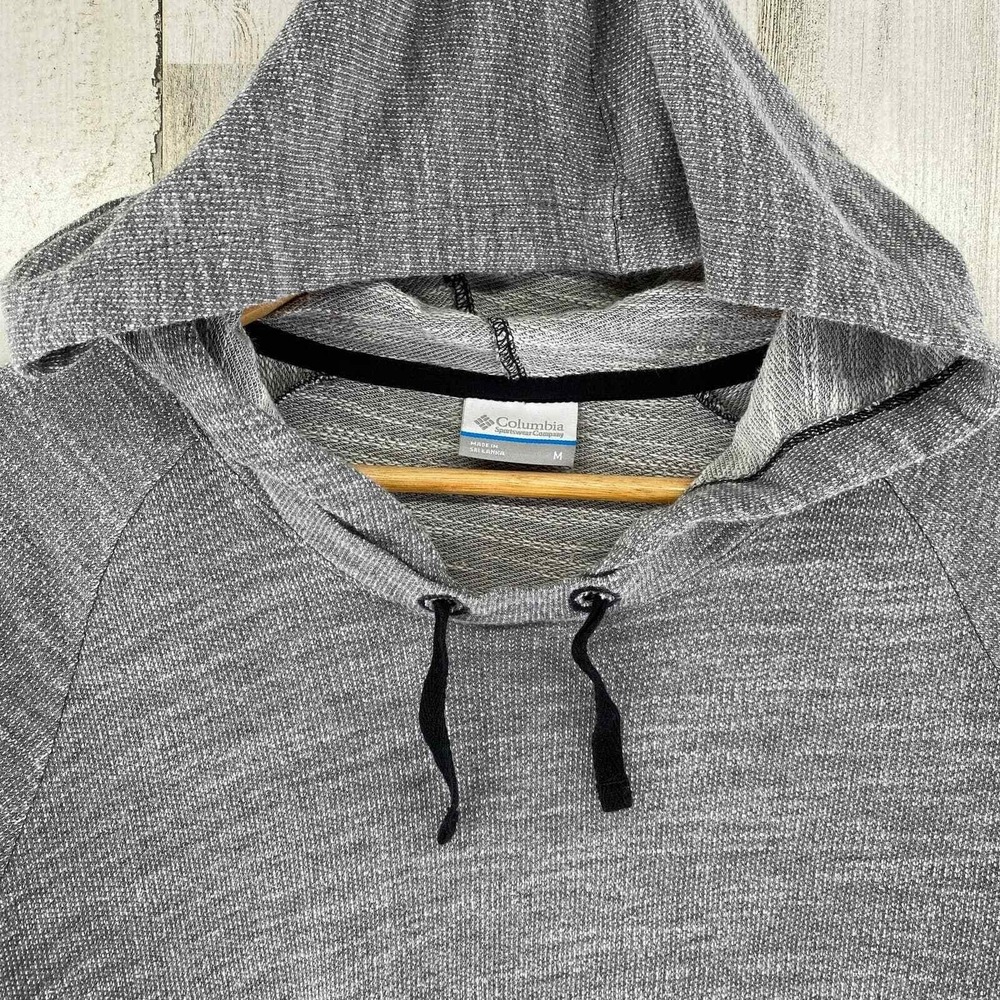 Columbia Thermal Shirt Womens Medium Gray Cotton Blend Hooded Lightweight - Picture 3 of 8
